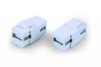 Вставка формата Keystone Jack USB 2.0 (Type A) под винт, ROHS, белая Вставка формата Keystone Jack USB 2.0 (Type A) под винт, ROHS, белая