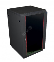 Шкаф телекоммуникационный напольный 22U (600 × 800) дверь стекло, цвет черный