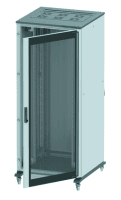 Напольный шкаф 47U Ш800хГ1000 передняя дверь стекло,задняя глухая дверь, крыша укомплектована вводом и заглушками