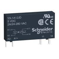 Твердотельное реле, 1 фаза, 2А SSL1A12BDR Schneider Electric Твердотельное реле, 1 фаза, 2А SSL1A12BDR Schneider Electric