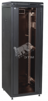ITK Шкаф сетевой 19" LINEA N 18U 600х800 мм стеклянная передняя дверь черный