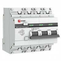 Дифференциальный автомат АД-32 3P+N 25А/300мА (характеристика C, AC, электронный, защита 270В) 4,5кА EKF PROxima