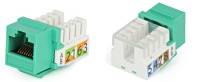 Вставка Keystone Jack RJ-45(8P8C), категория 5e, Dual IDC, зеленая Вставка Keystone Jack RJ-45(8P8C), категория 5e, Dual IDC, зеленая