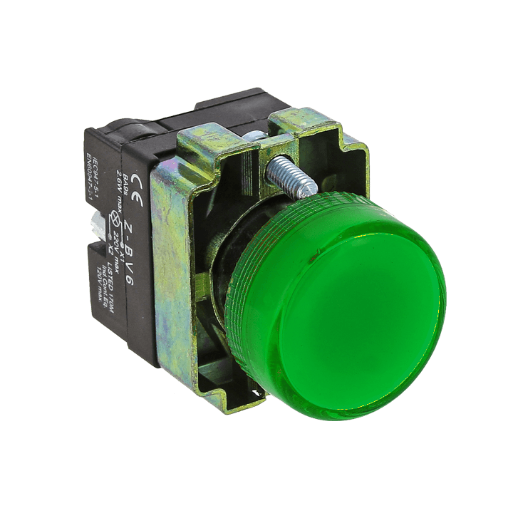 Лампа сигнальная BV63 зеленая EKF 24В EKF PROxima