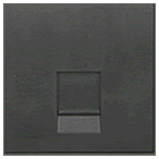 Накладка для розетки телефонной, компьютерной RJ,  45х45 мм (черный бархат) LK45