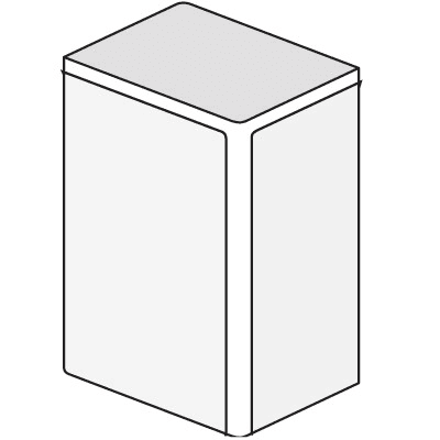 LM 22x10 Заглушка белая (розница 4 шт в пакете, 20 пакетов в коробке)