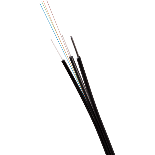 Волоконно-оптический кабель FTTH Drop с тросом,  FRP, PE, 4 волокна, SM G657