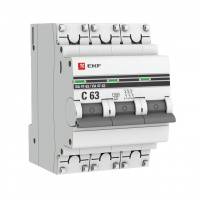 Автоматический выключатель 3P 31,5А (D) 4,5kA ВА 47-63 EKF PROxima mcb4763-3-31.5D-pro