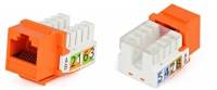 Вставка Keystone Jack RJ-45(8P8C), категория 5e, Dual IDC, оранжевая Вставка Keystone Jack RJ-45(8P8C), категория 5e, Dual IDC, оранжевая