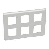 Рамка 2x3x2 пластиковая MSC N алюминий Legrand Рамка 2x3x2 пластиковая MSC N алюминий Legrand