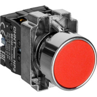 Кнопка управления NP2-BA45 без подсветки  красная  , 1НЗ +1НО IP40   (CHINT)