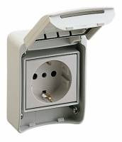 Бытовая розетка для Kedra IP65 2Р+Е 16 А Бытовая розетка для Kedra IP65 2Р+Е 16 А