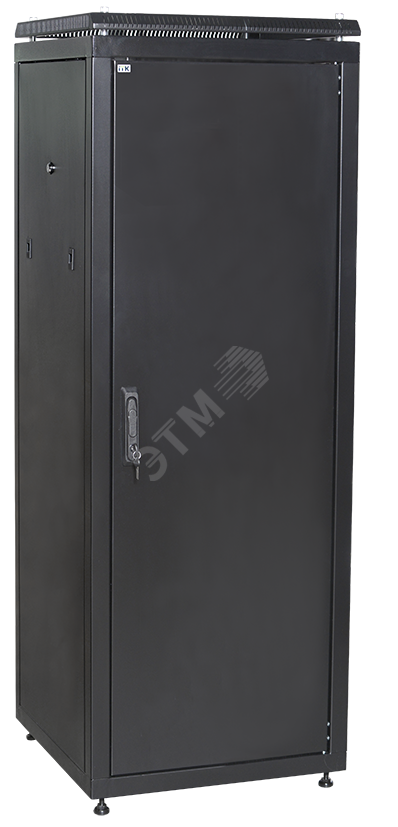ITK Шкаф сетевой 19" LINEA N 33U 600х1000 мм металлическая передняя дверь черный
