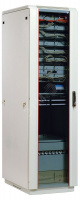 Шкаф телекоммуникационный напольный 42U (600 × 1000) дверь стекло