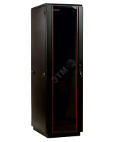 Шкаф телекоммуникационный напольный 47U (600 × 800) дверь стекло, цвет черный