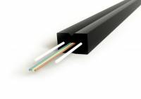 Одномодовый оптический кабель 8 волокон, самонесущий, со свободно уложенными волокнами (FTTH), гибкий, для внутренней прокладки, LSZH, –40°C – +70°C, черный Hyperline