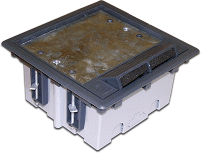 Монтажная коробка для лючка в пол на 6 модулей