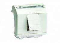 Розетка компьютерная RJ45 категория 6 (8P8C, Hyperline, Dual IDC: 110&Krone) Brava, слоновая кость, 2 модуля DKC Розетка компьютерная RJ45 категория 6 (8P8C, Hyperline, Dual IDC: 110&Krone) Brava, слоновая кость, 2 модуля DKC