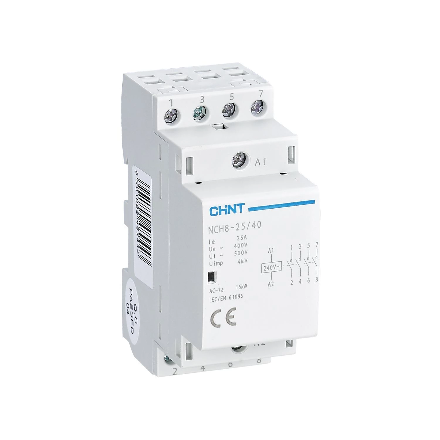 Контактор модульный с ручн. упр. NCH8-63M/31 AC220-240V 50/60Hz (R) (CHINT)
