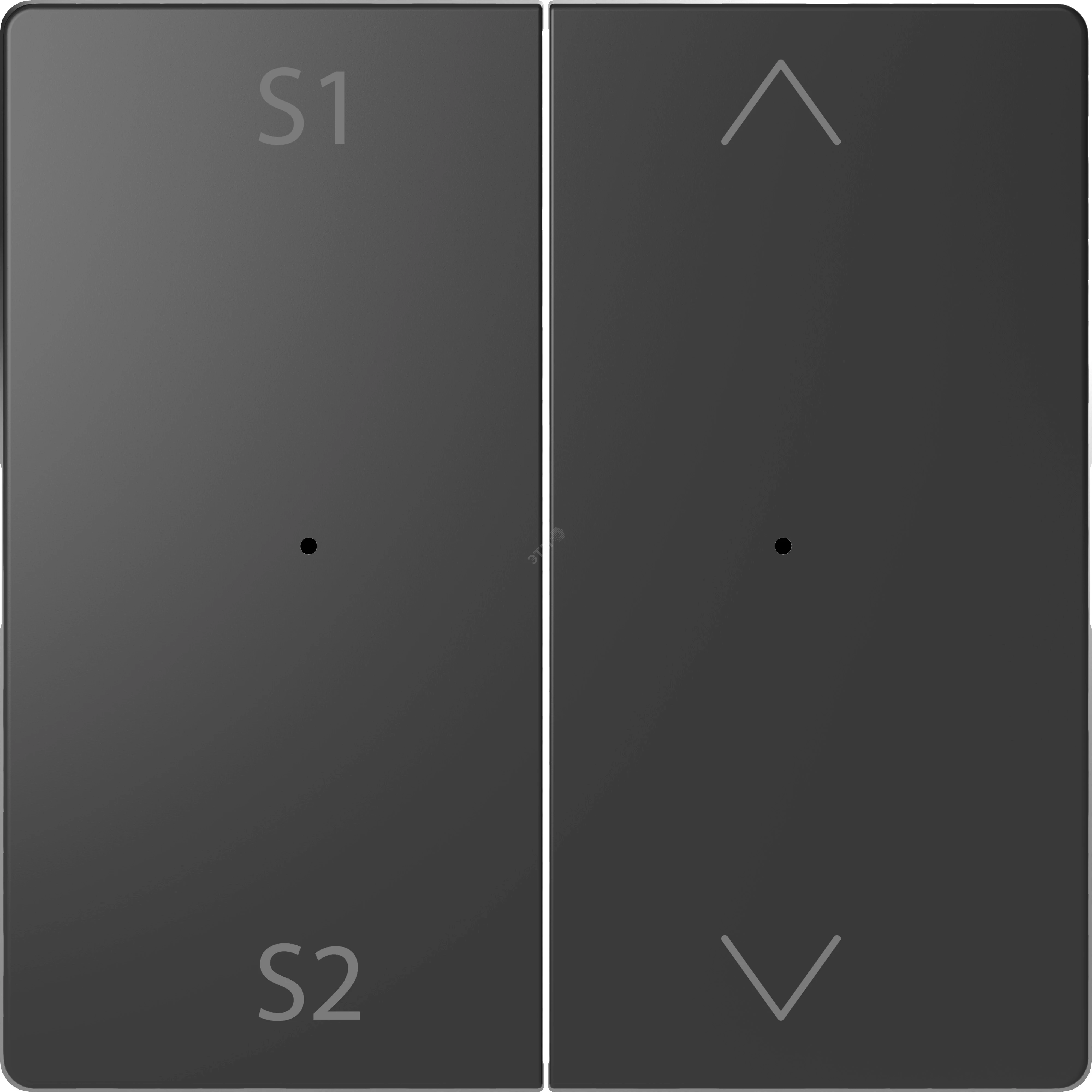 D-Life PlusLink КЛАВИША 2-ная с S1/S2, вх/вз, АНТРАЦИТ, SD