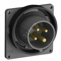 Вилка с прямым фланцем Easy&Safe 316EBU5W,16A,3P+E,IP67,5ч
