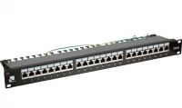 Патч-панель LANMASTER 24 порта с индикаторами, STP, кат.5E, 1U