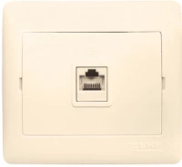 Компьютерная розетка София RJ-45 1-мест. 1А 120В EKF Simple, бежевая