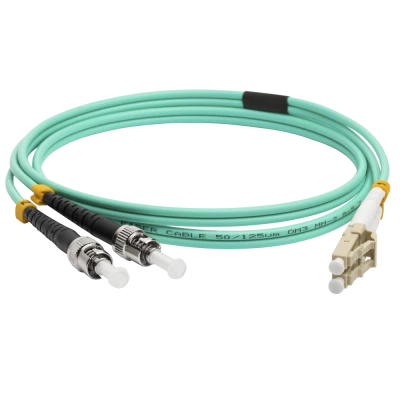 Патч-корд оптический LANMASTER, дуплексный, LC/PC-ST/PC, OM3, LSZH, 1.5 м