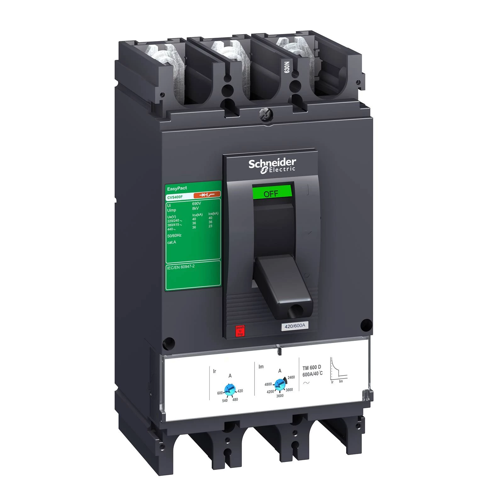 АВТ. ВЫКЛ. EasyPact CVS 400F 36кА 3P TM400D