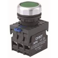 Кнопка управления NP8-10BND/3 1НО зеленая AC110В-220В(LED) IP65 (R)(CHINT)