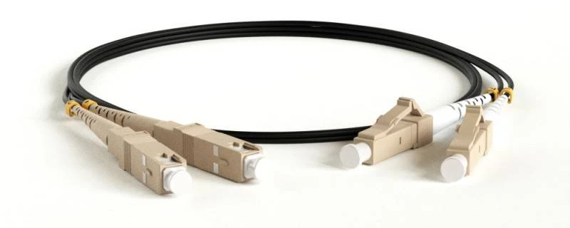 Патч-корд волоконно-оптический (шнур) MM 50/125, LC-SC, duplex, LSZH, 3 м, черный Hyperline