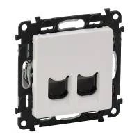 Двойная компьютерная розетка VLN-l Роз2х RJ45 Cat5е UTP белый