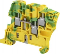 Клемма винтовая ZS6-3S-PE, Земля, желто - зеленая - 6 мм², 3 зажима