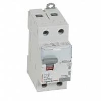 Двухполюсное устройство защитного отключения DX3 2П 40А 100мА-AC