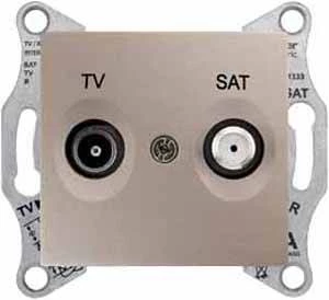 TV/SAT розет. проходная, титан SDN3401968