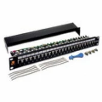Патч-панель LANMASTER 24 порта, STP, кат.6A, 1U