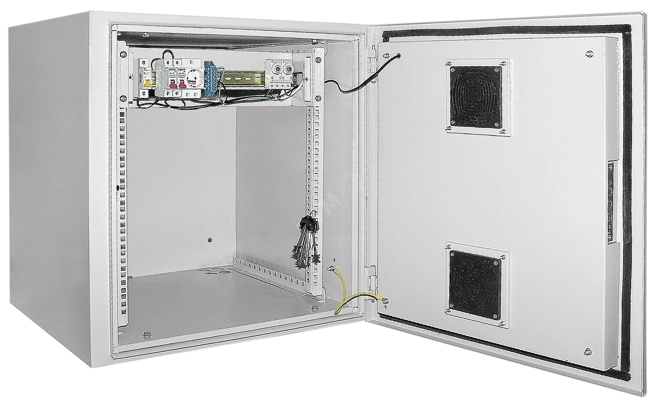 ITK Шкаф уличный 19" 15U 650x600, IP55 металл дверь, серый