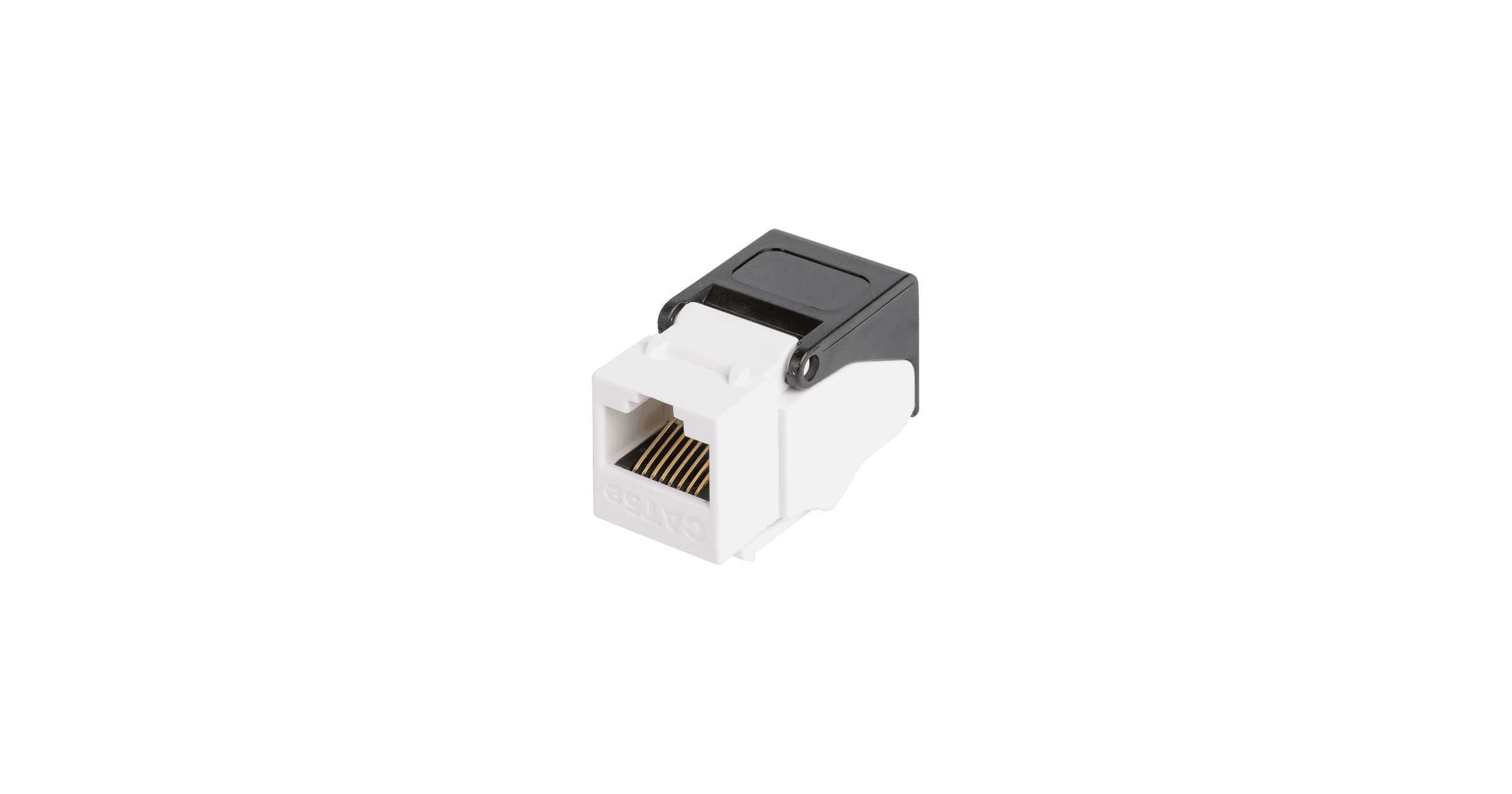 Модуль-вставка NIKOMAX типа Keystone, Кат.5е (Класс D), 100МГц, RJ45/8P8C, самозажимной, T568A/B, неэкранированный, белый - гарантия: 5 лет расширенная / 25 лет системная