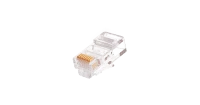 Коннектор NIKOMAX RJ45/8P8C под витую пару, Кат.5e (Класс D), 100МГц, покрытие 50мкд, под многожильный кабель, неэкранированный, круглый ввод, уп-ка 100шт.