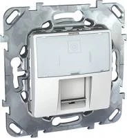 Компьютерная розетка 1ХRJ45 КАТ. 6, с полем для надписи, белый