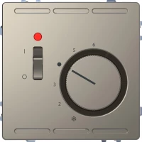 D-Life ТЕРМОРЕГУЛЯТОР с центр. пл. с выкл.24В, НИКЕЛЬ, SD