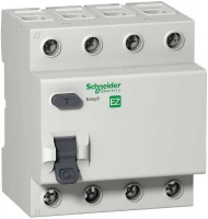 Четырехполюсное устройство защитного отключения EASY 9 (УЗО) 4П 40А 30мА AC 230В =S=