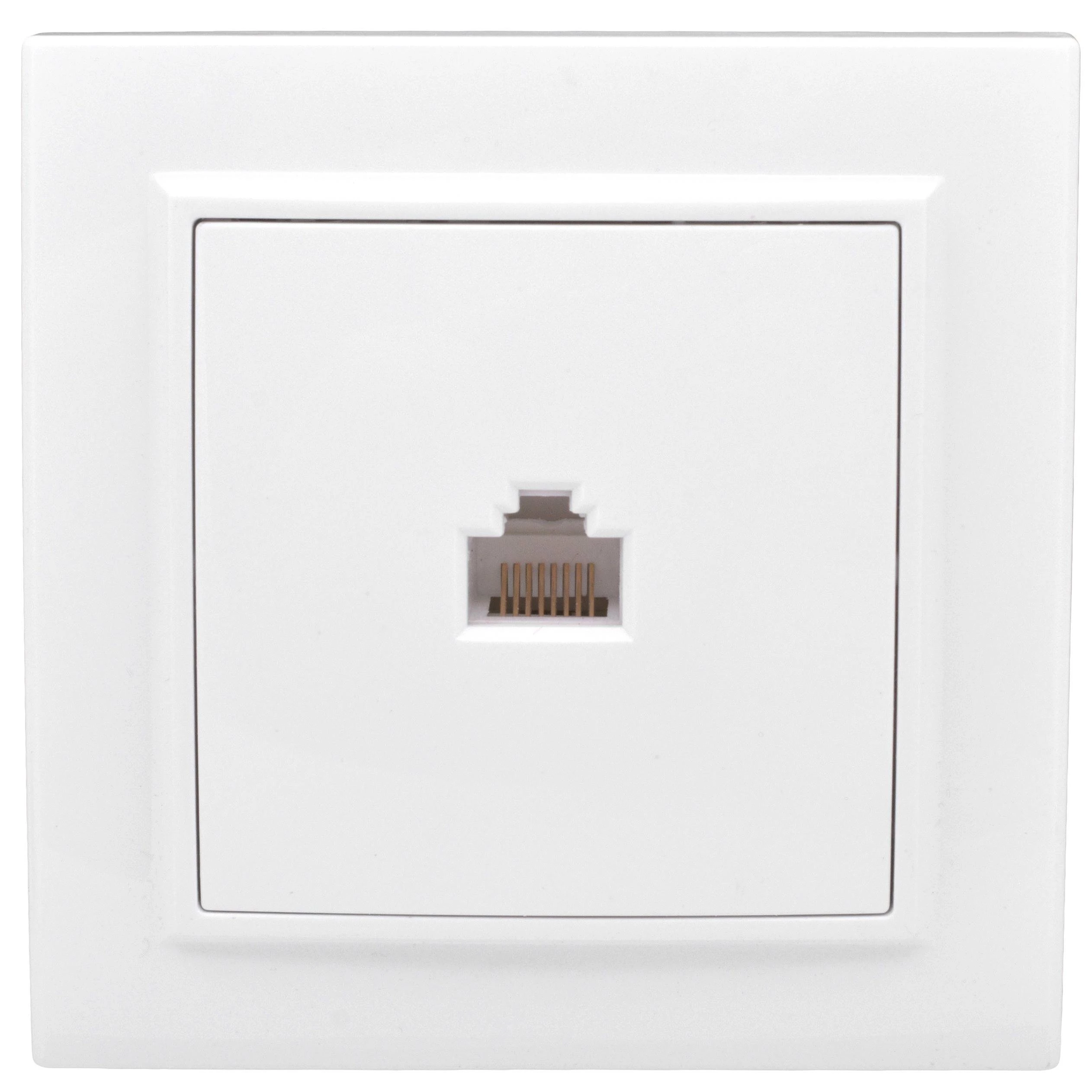 Компьютерная розетка EKF Basic RJ-45+Phone СП белая Минск