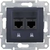 Двойная компьютерная розетка, графит SDN4600170