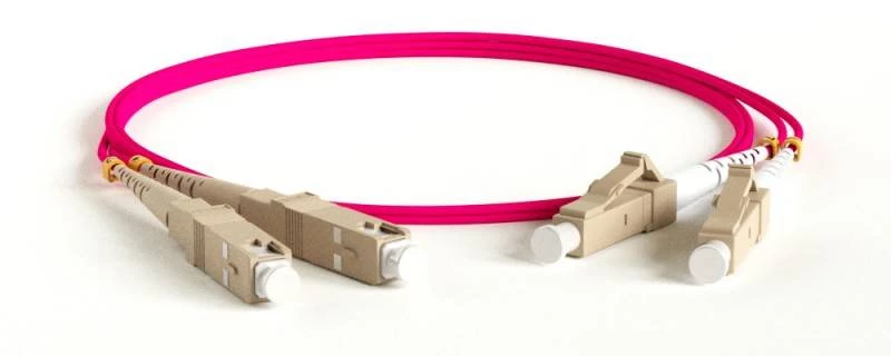 Патч-корд волоконно-оптический (шнур) MM 50/125(OM4), LC-SC, duplex, 10G, LSZH, 10 м Hyperline