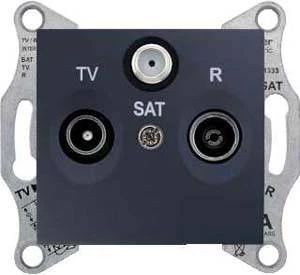 TV/R/SAT розет. проходная, графит SDN3501470