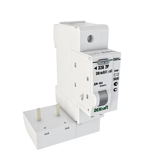 Дифференциальный модуль для ВА-103 2P 32А 30мА тип AC 6кА ДМ-103 DEKraft