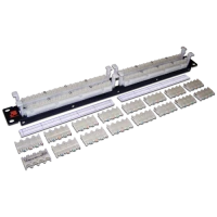 64-парный 110 19" кросс LANMASTER кат. 6, 1U, блоки в комплекте