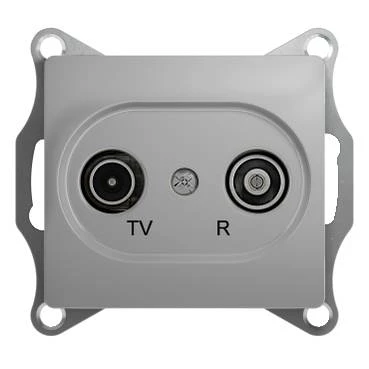 GLOSSA TV-R РОЗЕТКА оконечная 1DB, механизм, АЛЮМИНИЙ