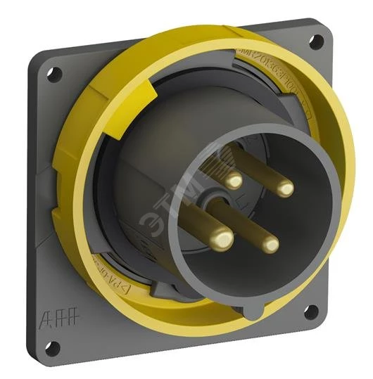 Вилка с прямым фланцем Easy&Safe 316EBU4W,16A,3P+E,IP67,4ч
